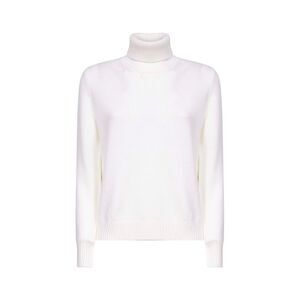 Blanca Vita Women White Virgin Wool Turtleneck Sweater